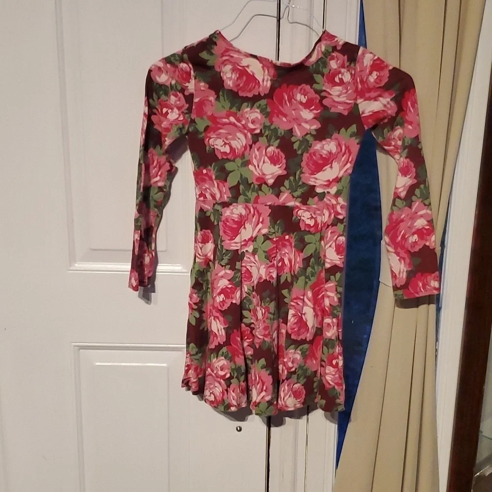 Childrens Place Girls Dres 👗 Size M 7/8 Pink and White Floral Dress Lightweight